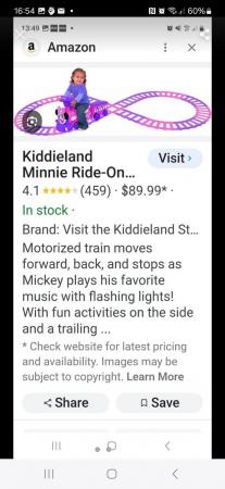 Image 1 of Minnie mouse sit and ride train and track