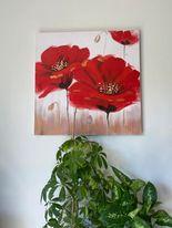 Preview of the first image of POPPIES Bundle: canvas pictures, curtains and ornaments.
