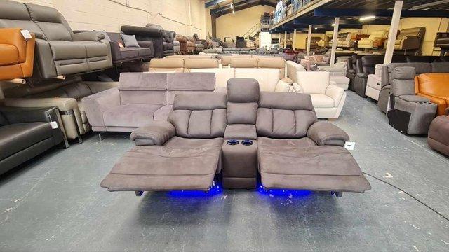 Image 8 of La-z-boy Empire grey fabric 2 seater sofa