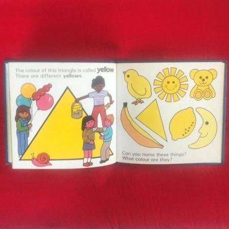 Image 2 of 2 vintage 1981 toddler books: numbers, colours, shapes.