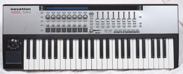 Preview of the first image of Novation 49SL Mk2 MIDI keyboard controller withgig bag..