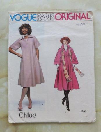 Image 1 of Vogue Dress Pattern 1263 - Size 10 - used once