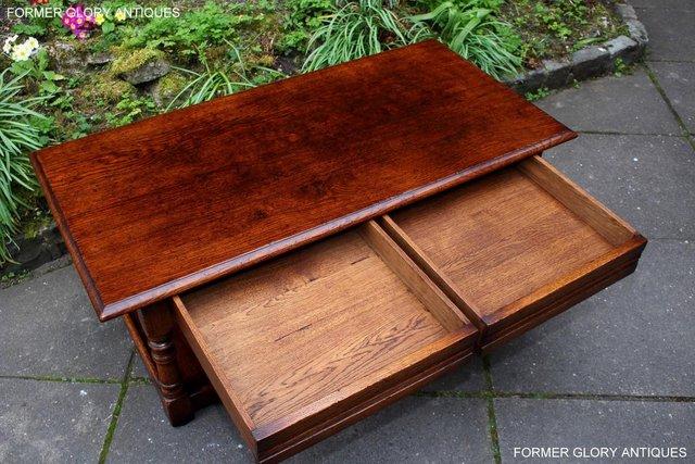 Image 62 of A TITCHMARSH AND GOODWIN STYLE OAK TWO DRAWER COFFEE TABLE