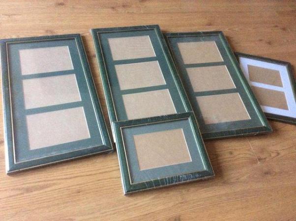 Image 1 of Photo frames  green 7x5” and black collage 6x4”
