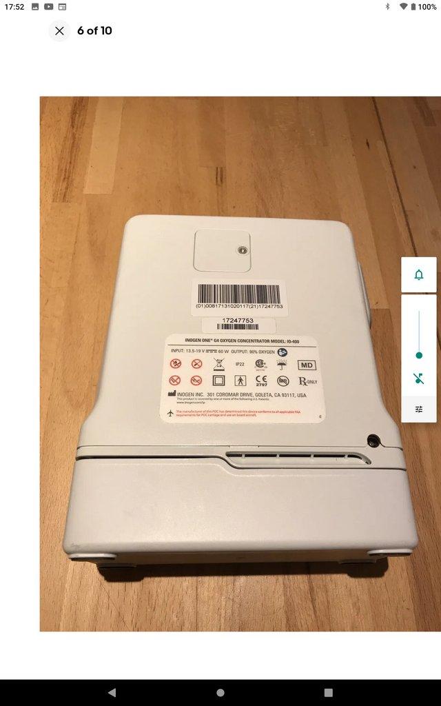 Preview of the first image of Inogen one G4 Oxygen Concentrator.