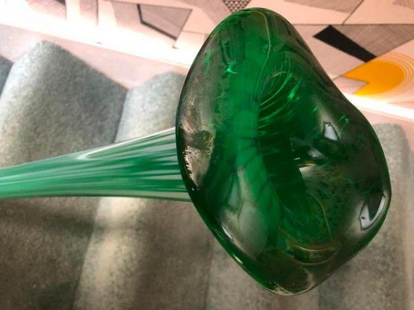 Image 3 of Green and White Long Lily Vase
