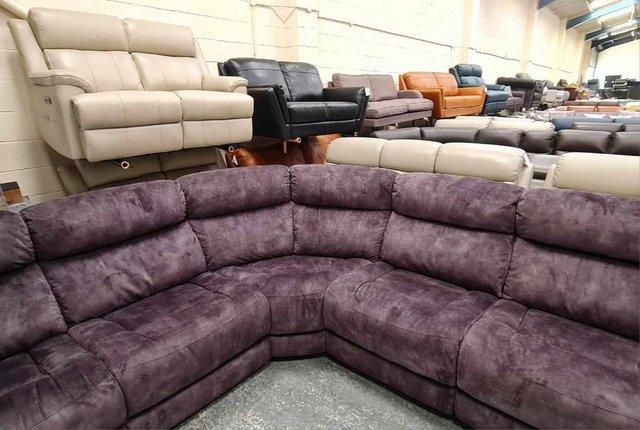 Image 5 of Radley Decent charcoal fabric electric recliner corner sofa