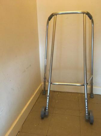 Image 2 of Adult walking frame with two front wheels like new