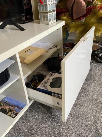 Image 2 of TV stand with storage in perfect condition. Selling because