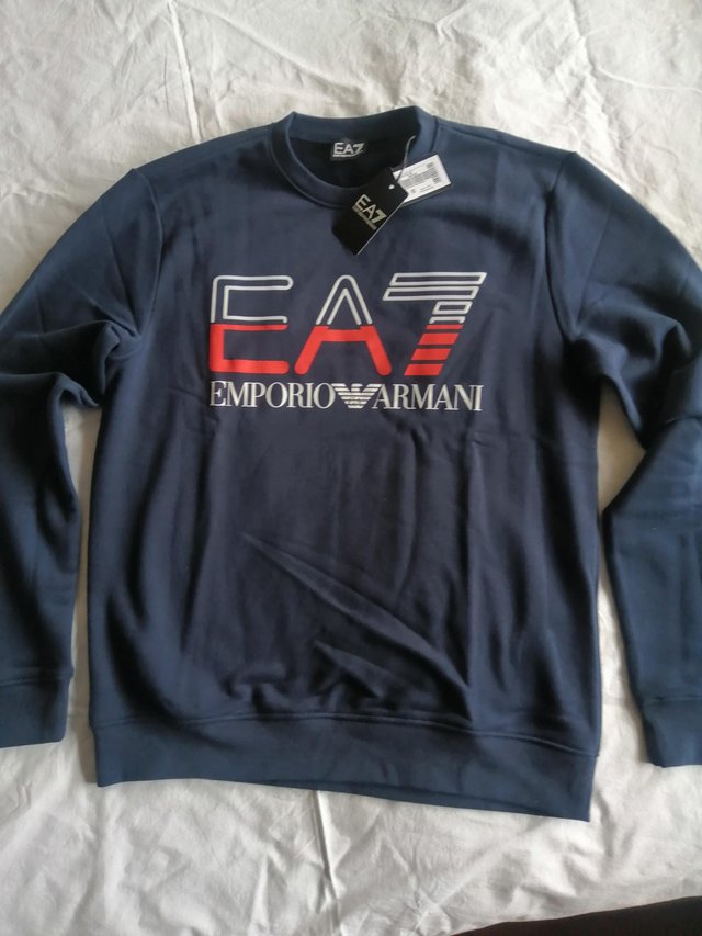Preview of the first image of Emporio Armani Authentic EA7 Navy blue Sweatshirt in Large F.