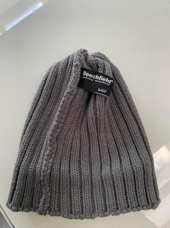 Image 2 of Grey Beanie Hat Brand New with Label