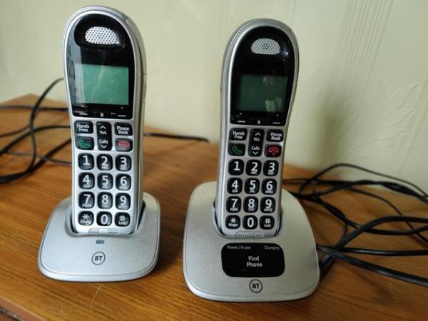 Image 2 of Telephone – BT4000 Big Button Cordless Telephone – 2 handset