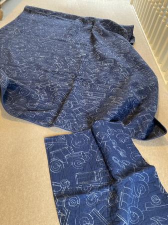 Image 2 of Single Bed Quilt Set, used navy