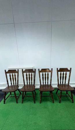 Image 1 of Set of four wooden chairs