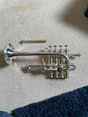 Image 1 of Piccolo Trumpet - B&S Challenger II Silver plate