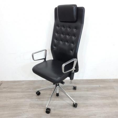 Image 1 of Vitra ID Trim L Ergonomic Executive Chair Black Leather