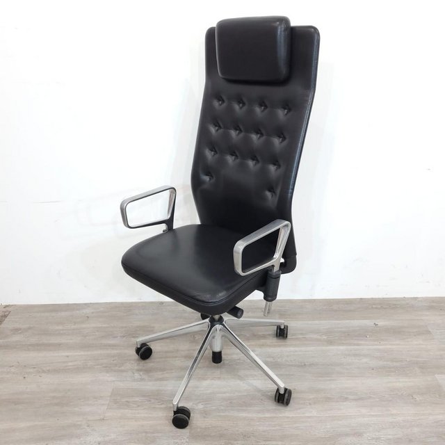 Preview of the first image of Vitra ID Trim L Ergonomic Executive Chair Black Leather.