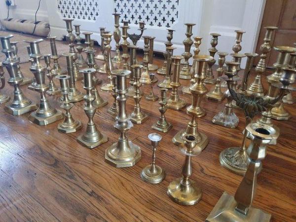 Image 9 of Antique Brass Candlesticks for hire. Perfect for weddings/