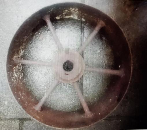 Image 2 of wheel big broader belt pully vintage  wheel of a industrial