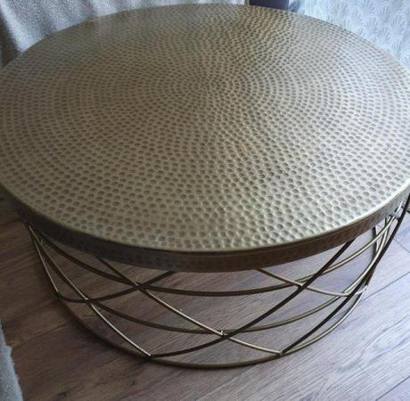 Image 2 of Masions due Monde gold metal coffee table