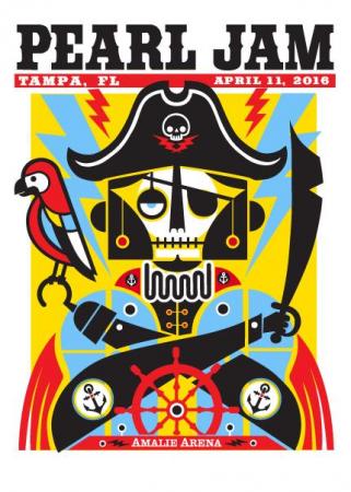 Image 1 of PEARL JAM on Tour FLORIDA 2016 POSTER