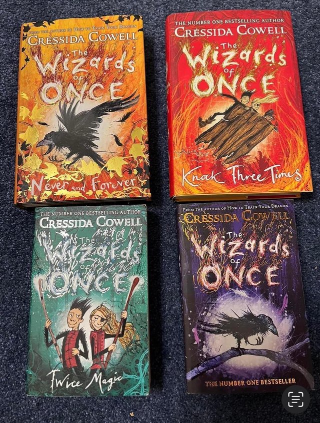 Preview of the first image of Wizard of once Cressida Cowell books.