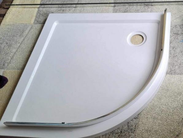 Image 2 of Aqualine 4mm 900 x 900 sliding door quadrant shower enclosur