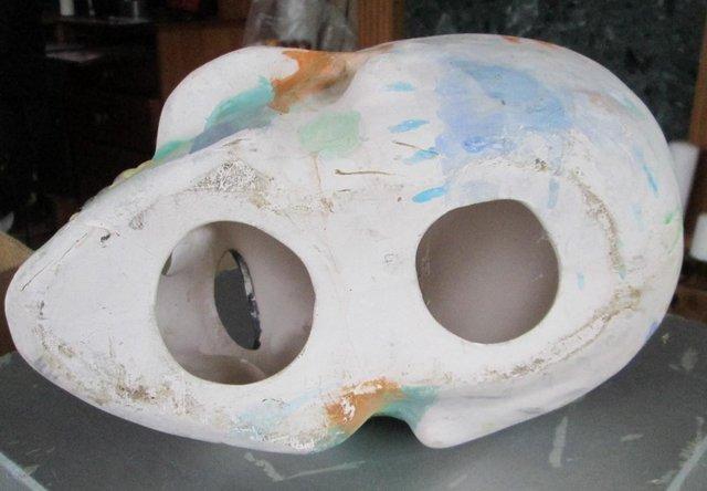Image 3 of Clay Skull - Lifesize - Decorated.