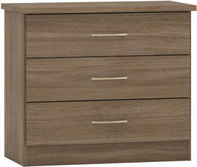 Image 1 of Nevada 3 drawer chest in rustic oak
