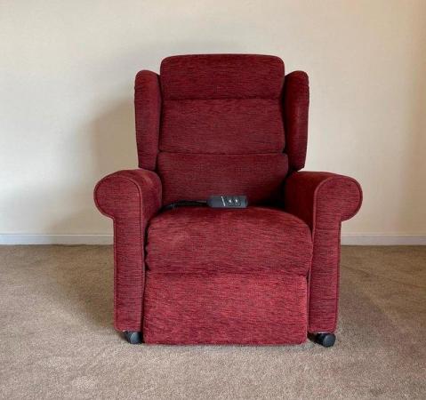 Image 2 of LUXURY ELECTRIC RISER RECLINER RED WINE CHAIR ~ CAN DELIVER