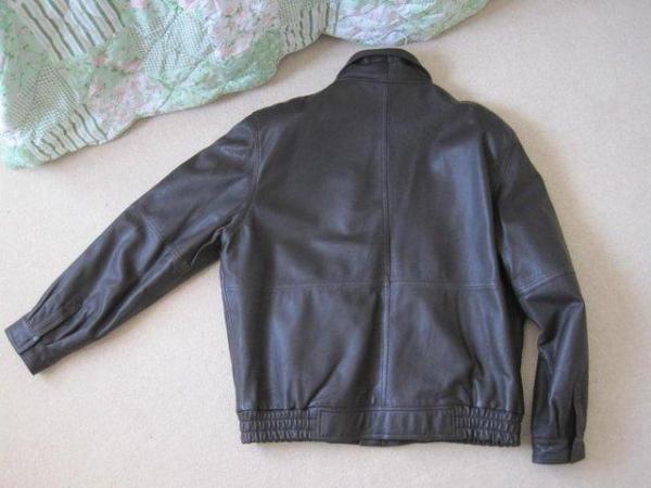 Image 2 of Brown Fine Leather Jacket by Lakeland