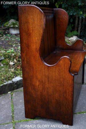 Image 24 of A TITCHMARSH AND GOODWIN OAK BENCH BOX SETTLE PEW ARMCHAIR
