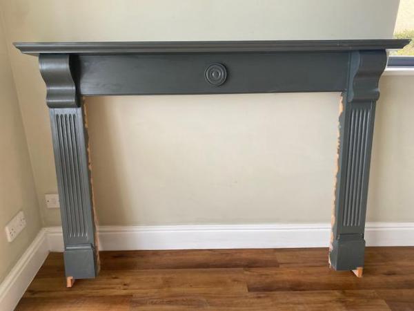 Image 2 of Wooden Fire Surround and mantlepiece