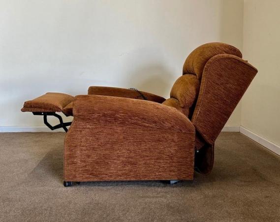 Image 10 of PETITE ELECTRIC RISER RECLINER BROWN CHAIR ~ CAN DELIVER