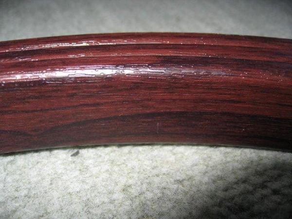 Image 3 of uPVC Trim 25mm D Section Colour Rosewood Length 2.20 meters