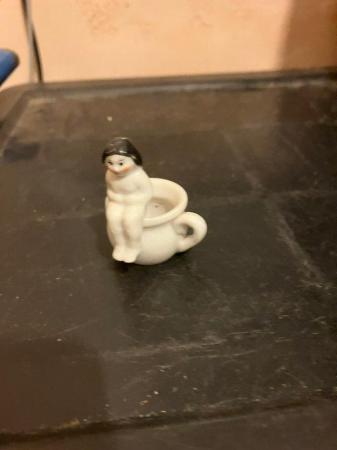 Image 2 of Unusual China figure on a chamber pot about 3inches
