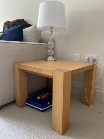 Image 2 of John Lewis Solid Oak coffee table and side tables