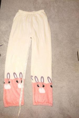 Image 3 of New Flannel Women Rabbit Pyjama set pink and cream