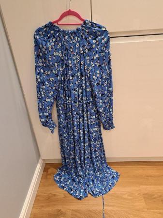 Image 2 of Ladies blue mix long sleeved dress size 14