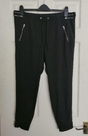Image 1 of Ladies Black Zara Cuff Trousers - Size 12/14