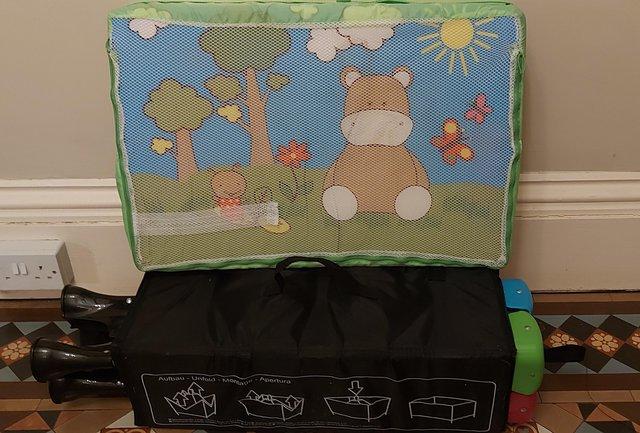 Preview of the first image of Hauck sleep and play travel cot with mattress.