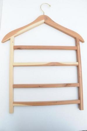 Image 1 of Wooden Clothes Storage Ladder Space Saving Design Classic