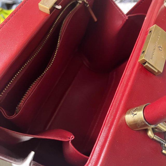 Preview of the first image of Tammy & Benjamin Medium Leather Vanity Box Crossbody Handbag.