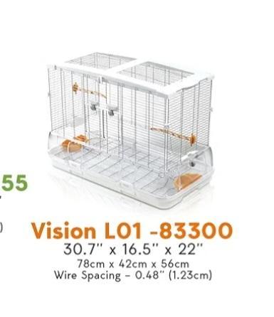 Preview of the first image of Large Vision bird cage, suitable for budgies, parrotlets.