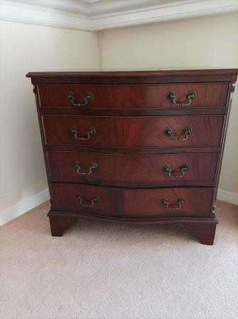 Image 1 of Reproduction, mahogany chest of drawers.Lovely condition.