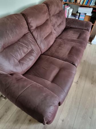 Image 2 of 2x 3 seater recliner sofas