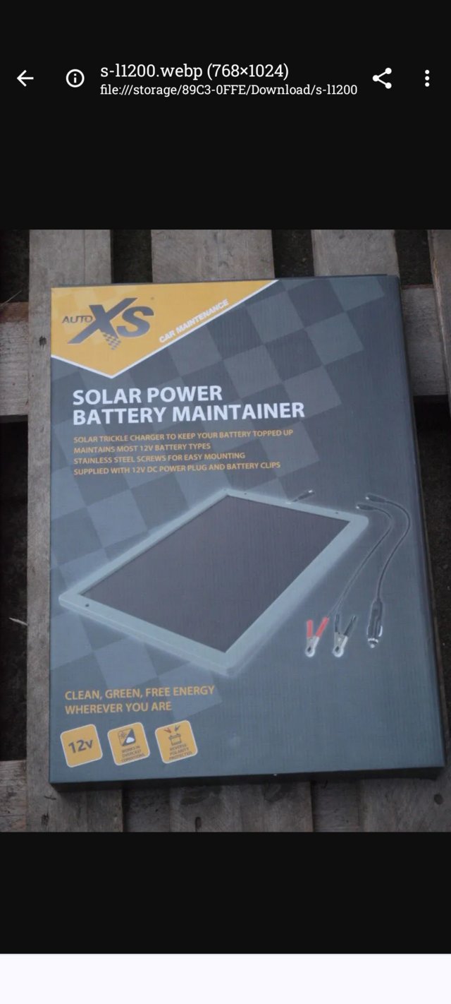Preview of the first image of Sar powered battery maintainer.