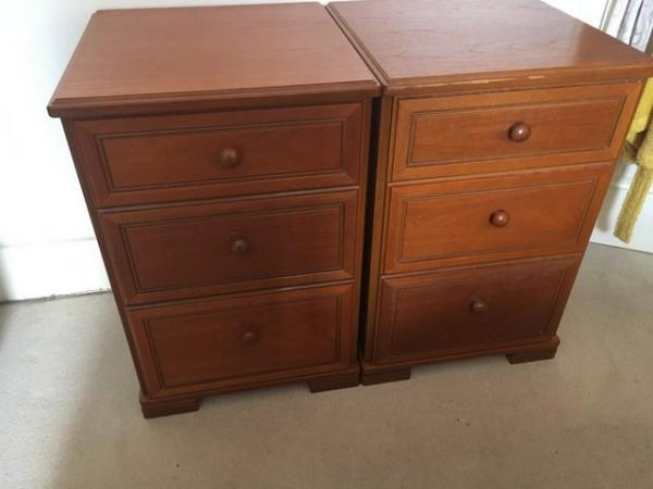 Image 1 of Pair of Bedside Chests by Stag Solid wood