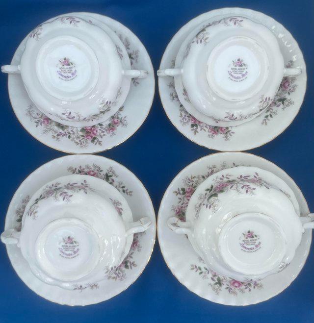 Preview of the first image of Royal Albert  LAVENDER ROSE Soup Coupes/Bowls.