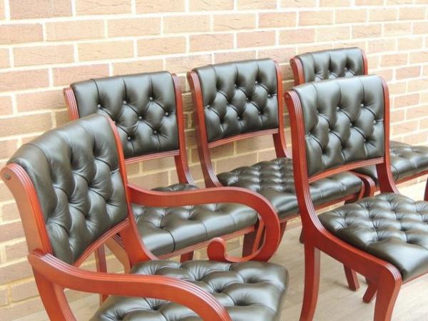 Image 7 of 6 Beresford & Hicks Chesterfield Dining Chairs (UK Delivery)